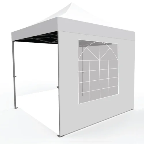 Sidevegg med vindu 3m for pop-up telt