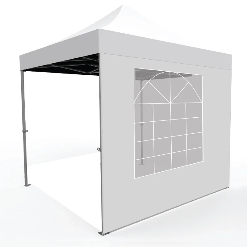 Sidevegg med vindu 3m for pop-up telt